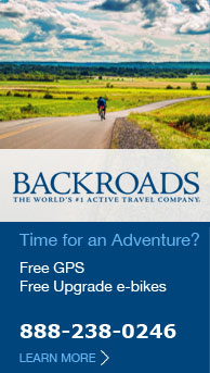 Free Upgrade to Electric BikesLaunched two years ago and rapidly growing in popularity with guests, eBikes are designed to give an extra push when needed. They are a great way to level the playing field when guests with varying cycling abilities and interests travel together. In 2016, Backroads will offer eBikes at no additional cost on all Biking Trips in Europe, North America and Hawaii. Free GPS on Biking Trips In 2016 the new, state-of-the-art Garmin Edge Explore 1000 GPS device will be included on all Biking Trips in Europe, North America and Hawaii. They’re easy to use, offer easy-to-follow-directions and come pre-loaded with all routes and route options specific to each trip.