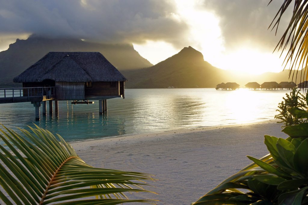 Over-the-water bungalow in French Polynesia